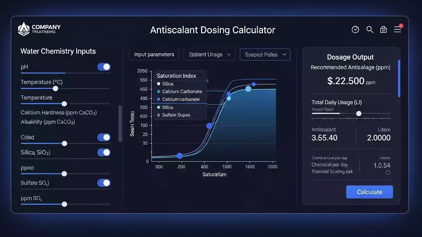 How an Antiscalant Dosing Calculator Works