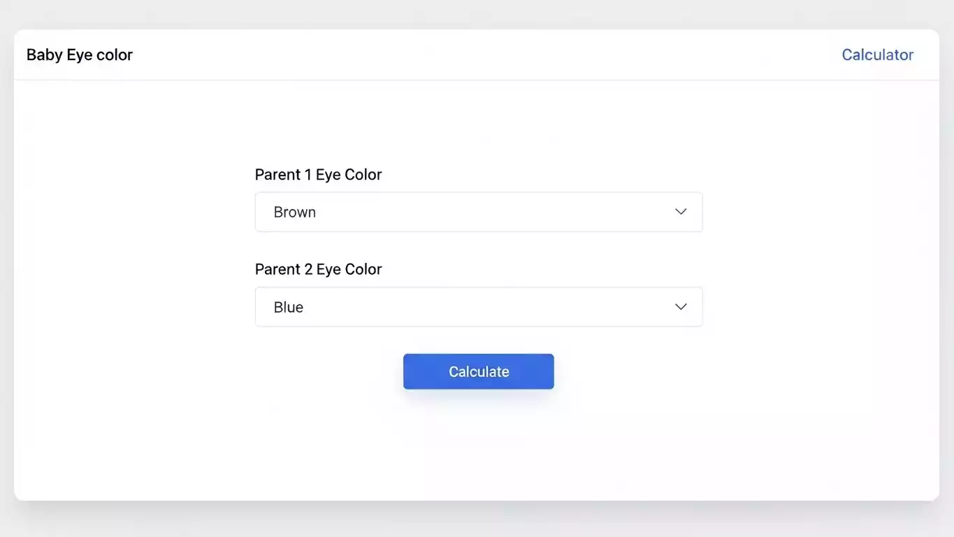 Baby Eye Color Calculator